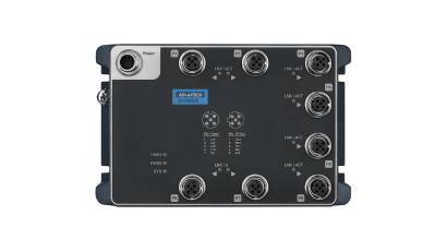 EN 50155 M12 8FE Unmanaged Switch, 24~110VDC